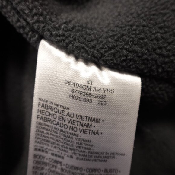 Nike Hooded Windbreaker Jacket Kids 4T Black Fleece-Lined - Picture 5 of 8